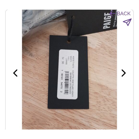 Paige Collette crop flare jeans in baybreak size 30 - Picture 2 of 2